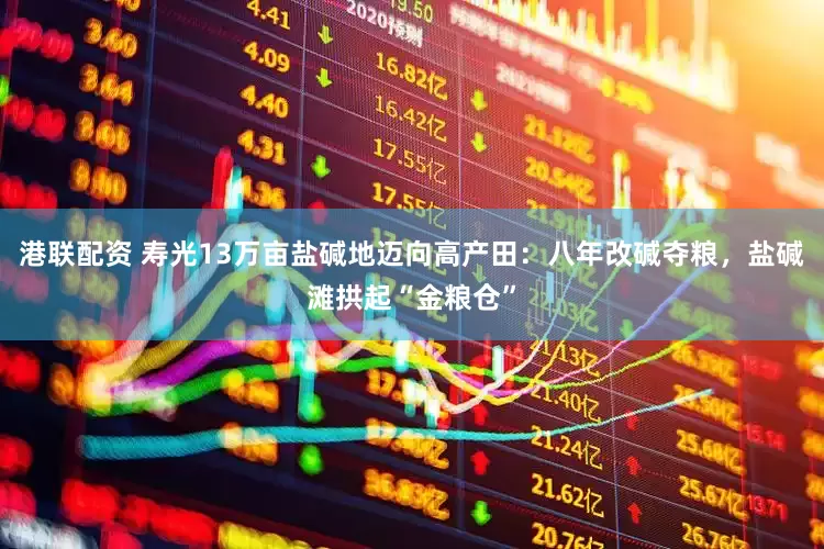 港联配资 寿光13万亩盐碱地迈向高产田：八年改碱夺粮，盐碱滩拱起“金粮仓”